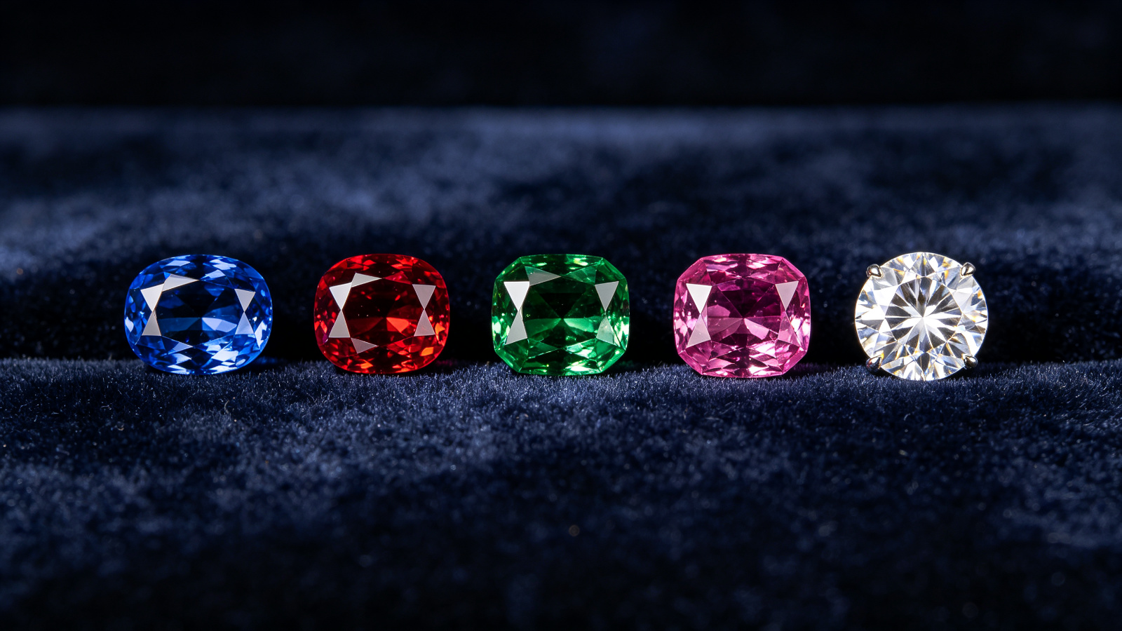 Loose lab-grown gemstones