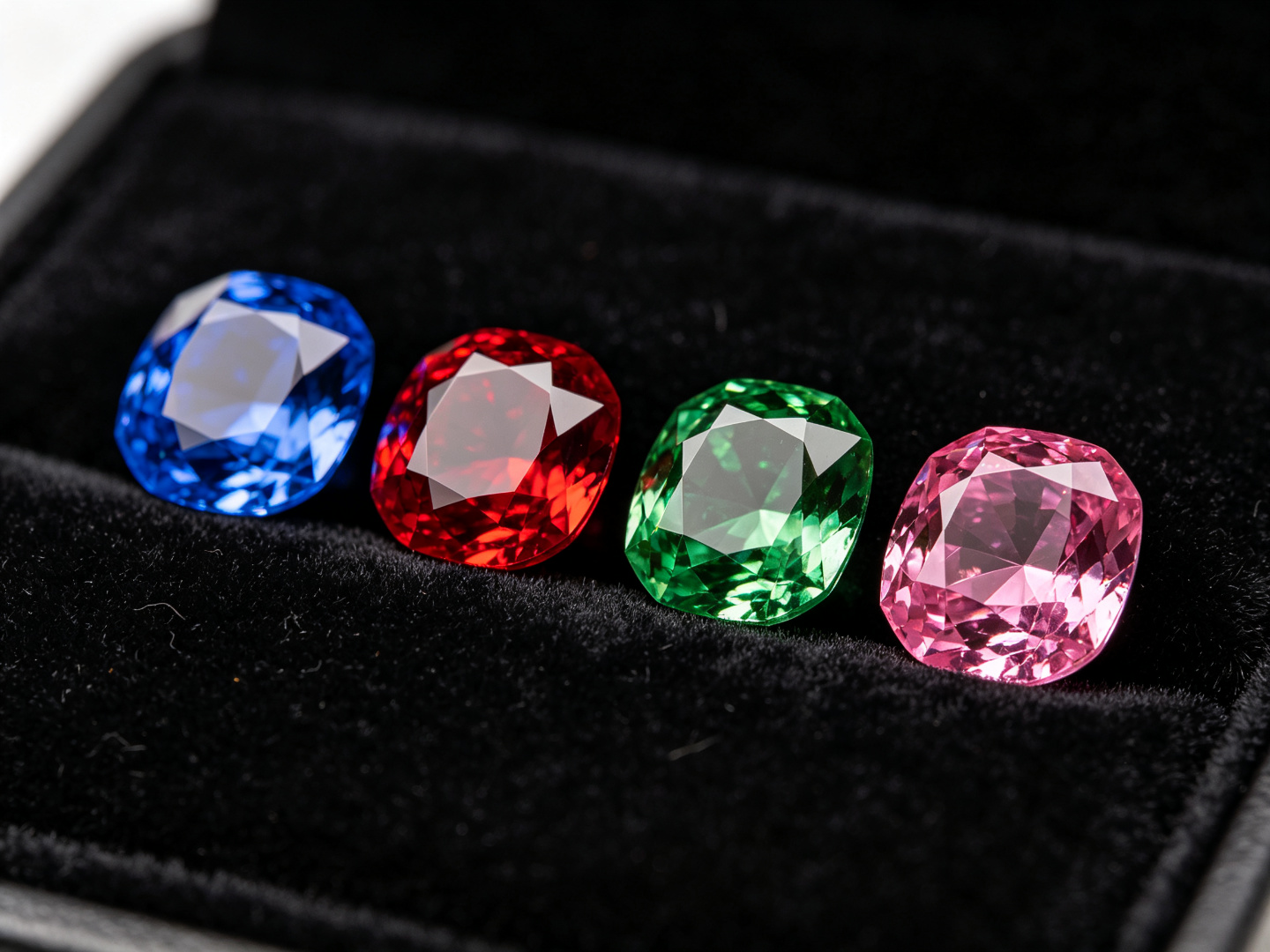 Loose lab-grown gemstones
