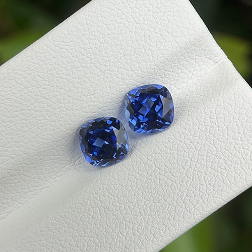 1.28ct Vivid Blue  Lab-Grown Sapphire  Cushion Cut Wholesale Corundum for wholesale